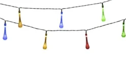 Best Deal Patriot Lighting® 15′ 9″ 20-Light Droplet Solar-Powered Led String Light