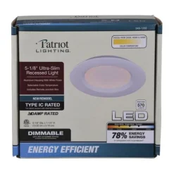 Best Deal Patriot Lighting® 4″ 60W Equivalent Dimmable Integrated Led Ultra-Thin Downlight