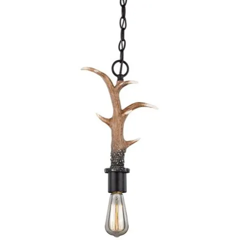 Best Deal Patriot Lighting® Norwood Black Walnut 1-Light Mini Pendant