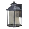 Best Deal Patriot Lighting® Eliza Textured Black Led Outdoor Wall Light