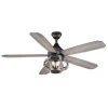 Best Deal Patriot Lighting® Elegant Home Nixie 52″ New Bronze & Distressed Wood Indoor Ceiling Fan
