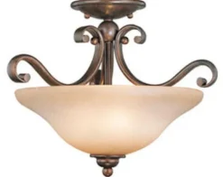 Best Deal Patriot Lighting® Monrovia Royal Bronze 3-Light Semi-Flush Mount Ceiling Light