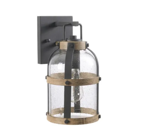 Best Deal Patriot Lighting® Wade Black Outdoor Wall Light