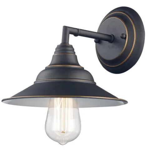 Best Deal Patriot Lighting® Denzel Oil-Rubbed Bronze 1-Light Indoor Wall Light