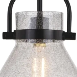 Best Deal Patriot Lighting® Renley Black 1-Light Semi-Flush Mount Ceiling Light