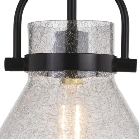Best Deal Patriot Lighting® Renley Black 1-Light Semi-Flush Mount Ceiling Light
