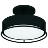 Best Deal Patriot Lighting® Devak Matte Black Integrated Led Semi-Flush Mount Ceiling Light