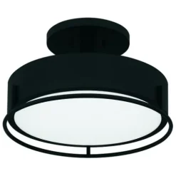 Best Deal Patriot Lighting® Devak Matte Black Integrated Led Semi-Flush Mount Ceiling Light