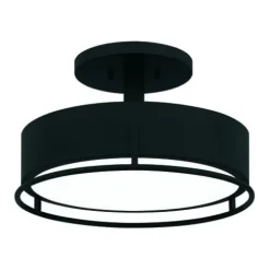 Best Deal Patriot Lighting® Devak Matte Black Integrated Led Semi-Flush Mount Ceiling Light
