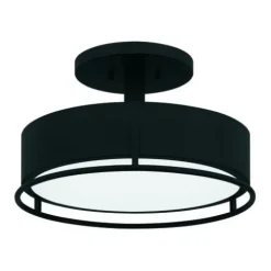 Best Deal Patriot Lighting® Devak Matte Black Integrated Led Semi-Flush Mount Ceiling Light