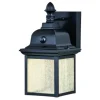 Best Deal Patriot Lighting® Breccan Black 12.25″ Motion Sensor Led Outdoor Security Wall Light