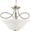 Best Deal Patriot Lighting Rianto 3-Light Diameter Brushed Nickel Convertible Pendant