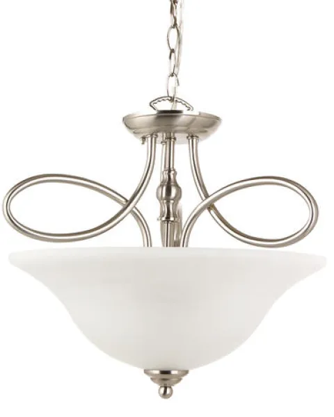 Best Deal Patriot Lighting Rianto 3-Light Diameter Brushed Nickel Convertible Pendant