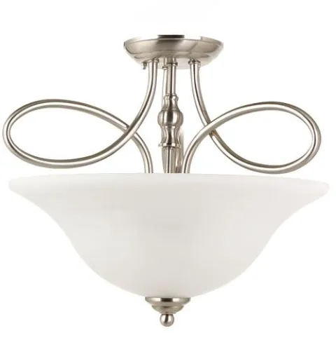 Best Deal Patriot Lighting Rianto 3-Light Diameter Brushed Nickel Convertible Pendant