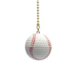 Best Deal Patriot Lighting® White With Brick Stripe Baseball Pull Chain