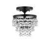 Best Deal Patriot Lighting® Margo Black 1-Light Semi-Flush Mount Ceiling Light