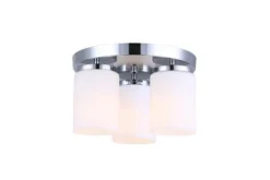 Best Deal Patriot Lighting® Bulvi Chrome 3-Light Flush Mount Ceiling Light