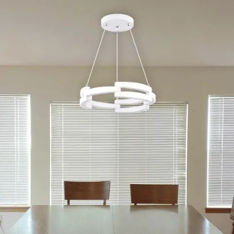 Best Deal Patriot Lighting® Zane White Integrated Led Pendant