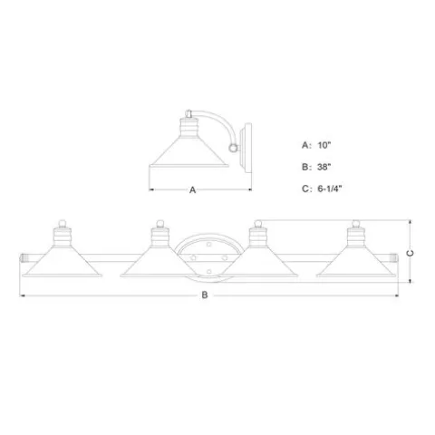 Best Deal Patriot Lighting® Akron Oil Rubbed Bronze 4 Light Vanity Light
