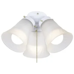 Best Deal Patriot Lighting® Cluster 3-Light White Led Ceiling Fan Light