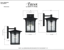 Best Deal Patriot Lighting® Wren Black Outdoor Wall Light