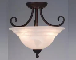 Best Deal Patriot Lighting® Babylon Oil-Burnished Bronze 3-Light Semi-Flush Mount Ceiling Light