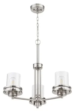 Best Deal Patriot Lighting® Joska 3-Light Brushed Nickel Chandelier