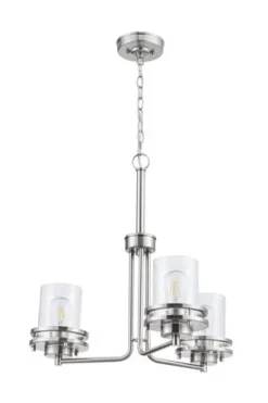 Best Deal Patriot Lighting® Joska 3-Light Brushed Nickel Chandelier
