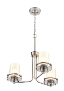 Best Deal Patriot Lighting® Joska 3-Light Brushed Nickel Chandelier