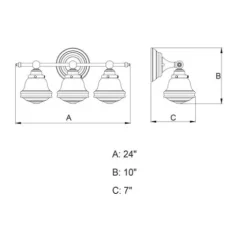 Best Deal Patriot Lighting® Huntley Satin Nickel 3 Light Vanity Light