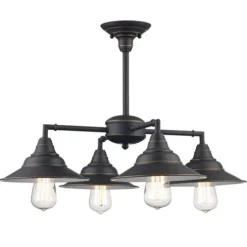 Best Deal Patriot Lighting® Denzel 4-Light Oil-Rubbed Bronze Chandelier