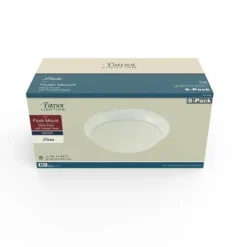 Best Deal Patriot Lighting® Livia White 1-Light Flush Mount Ceiling Light 6 Pack