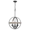Best Pirce Patriot Lighting® Elegant Home Brooklyn Natural Iron & Distressed Faux Wood 3-Light Pendant