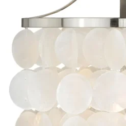 Best Pirce Patriot Lighting® Elsa Capiz Shell Satin Nickel Pendant