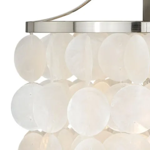 Best Pirce Patriot Lighting® Elsa Capiz Shell Satin Nickel Pendant