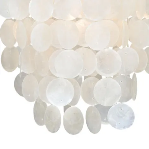 Best Pirce Patriot Lighting® Elsa Capiz Shell Satin Nickel Pendant