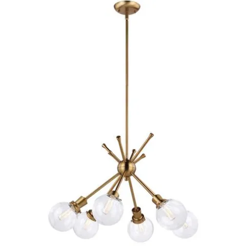 Best Pirce Patriot Lighting® Atom Golden 6-Light Chandelier