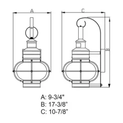 Best Pirce Patriot Lighting® Dualux® Chatham Burnished Bronze Outdoor Wall Light