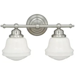 Best Pirce Patriot Lighting® Huntley Satin Nickel 2 Light Vanity Light