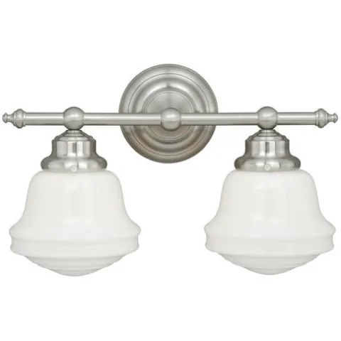 Best Pirce Patriot Lighting® Huntley Satin Nickel 2 Light Vanity Light