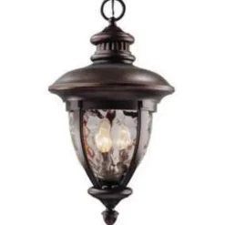 Best Pirce Patriot Lighting® Tolland 3-Light 19 5/8″ Patina Bronze Outdoor Pendant