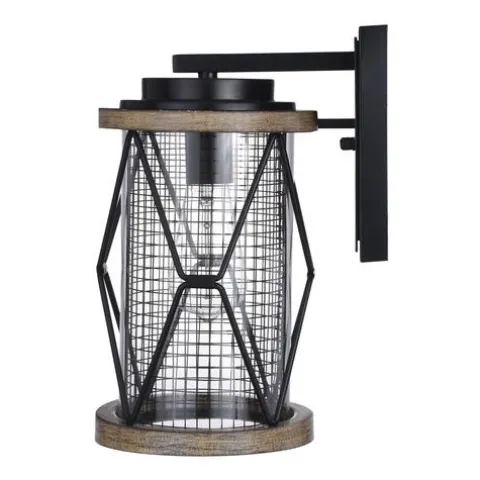 Best Pirce Patriot Lighting® Elegant Home Bodhi Black & Replica Wood Outdoor Wall Light