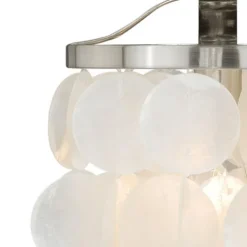Best Pirce Patriot Lighting® Elsa Capiz Shell Satin Nickel Pendant