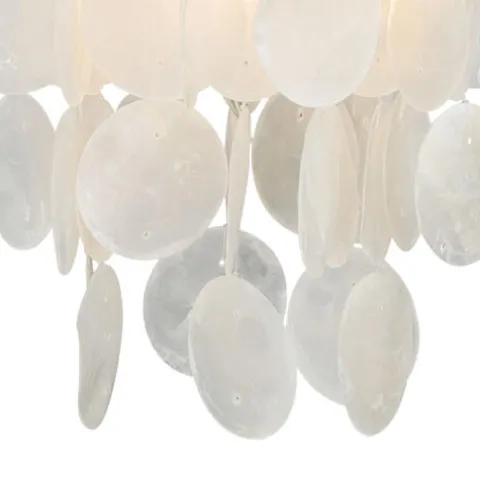Best Pirce Patriot Lighting® Elsa Capiz Shell Satin Nickel Pendant