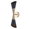 Best Pirce Patriot Lighting® Gladen Matte Black & Gold 2-Light Indoor Wall Light