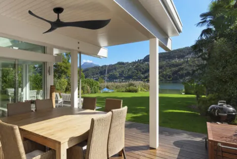 Best Pirce Patriot Lighting™ Gannon 56″ Black Indoor/Outdoor Ceiling Fan