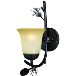 Best Pirce Patriot Lighting® Pines Black Walnut 1-Light Vanity Light