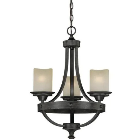 Best Pirce Patriot Lighting® Lancaster 3-Light Black Walnut Chandelier