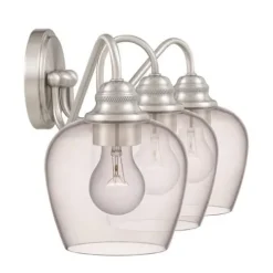 Best Pirce Patriot Lighting® Shira Brushed Nickel 3-Light Vanity Light
