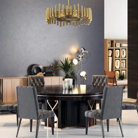 Best Pirce Patriot Lighting™ Venise 30″ Brushed Gold Fandelier
